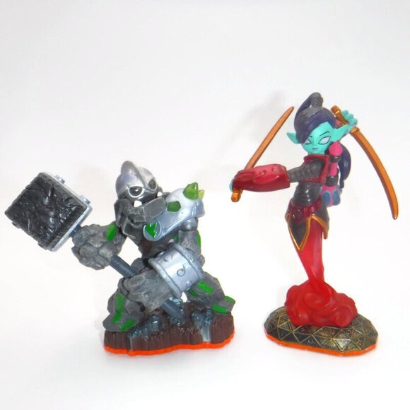 Skylanders 5 Giants Orange Base Figures & Cards Lot Crusher Swarm Tree Rex - Picture 4 of 11